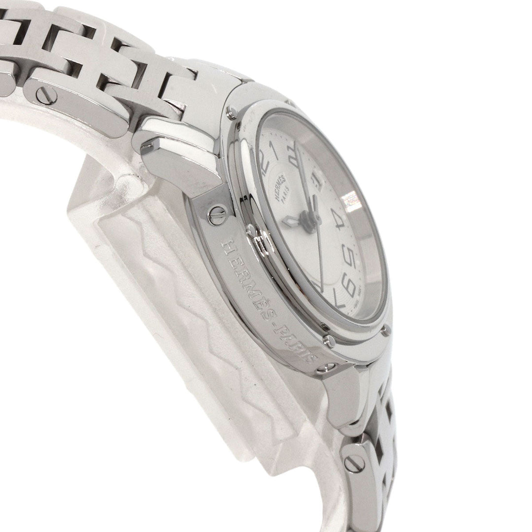 HERMES Watches Quartz CP1.210 Stainless Steel , Stainless Steel Silver Clipper Classic Silver dial Women Used Authentic