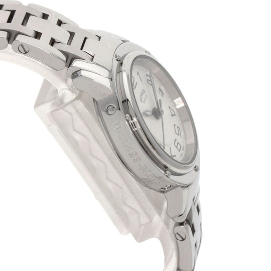 HERMES Watches Quartz CP1.210 Stainless Steel , Stainless Steel Silver Clipper Classic Silver dial Women Used Authentic