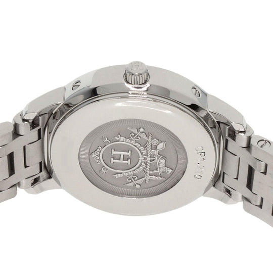 HERMES Watches Quartz CP1.210 Stainless Steel , Stainless Steel Silver Clipper Classic Silver dial Women Used Authentic