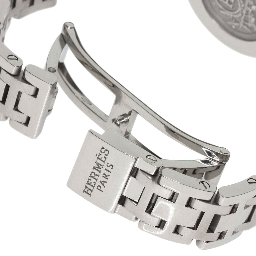 HERMES Watches Quartz CP1.210 Stainless Steel , Stainless Steel Silver Clipper Classic Silver dial Women Used Authentic