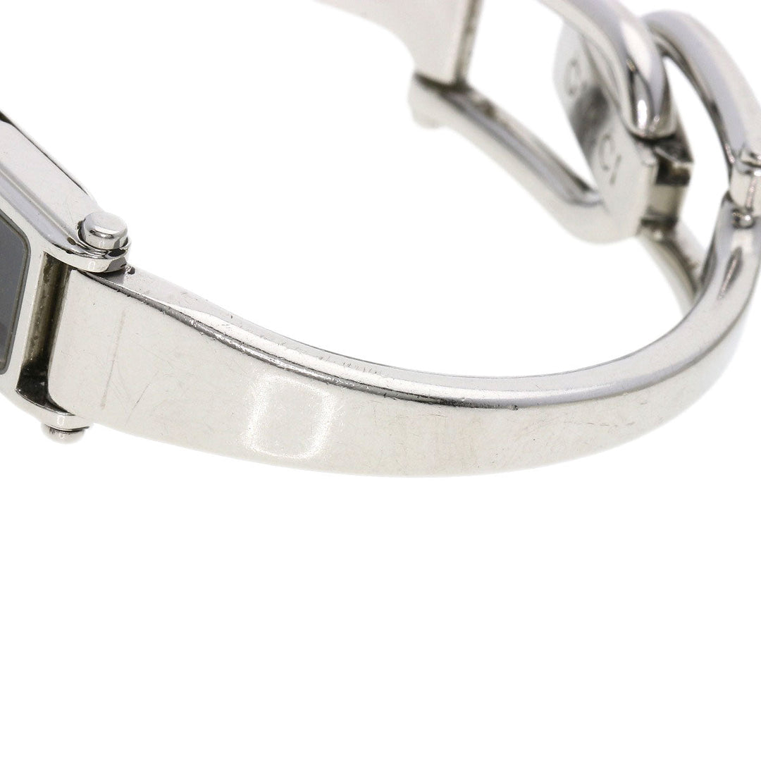 GUCCI Watches Quartz Stainless Steel , Stainless Steel Silver 1500L black dial Women Used Authentic
