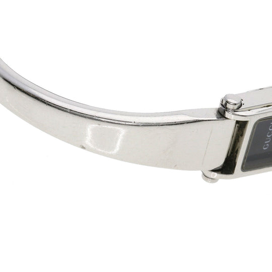 GUCCI Watches Quartz Stainless Steel , Stainless Steel Silver 1500L black dial Women Used Authentic
