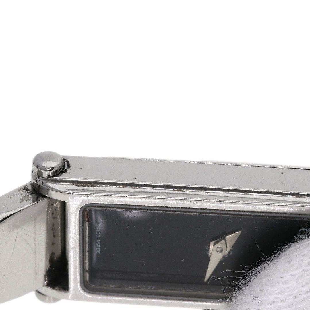 GUCCI Watches Quartz Stainless Steel , Stainless Steel Silver 1500L black dial Women Used Authentic
