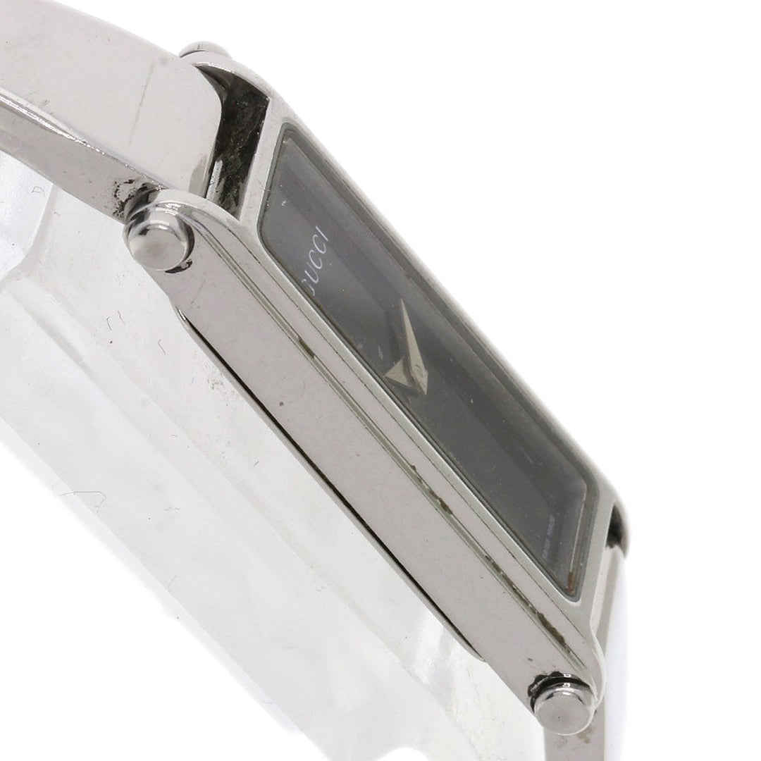 GUCCI Watches Quartz Stainless Steel , Stainless Steel Silver 1500L black dial Women Used Authentic