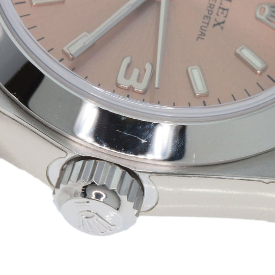 ROLEX Watches Mechanical Automatic 76080 Stainless Steel , Stainless Steel Silver Oyster perpetual pink dial Women Used Authentic