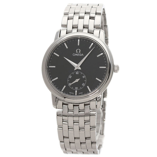 OMEGA Watches Hand Winding 4520.51 Stainless Steel , Stainless Steel Silver De Ville Prestige Small Second black dial mens Used Authentic