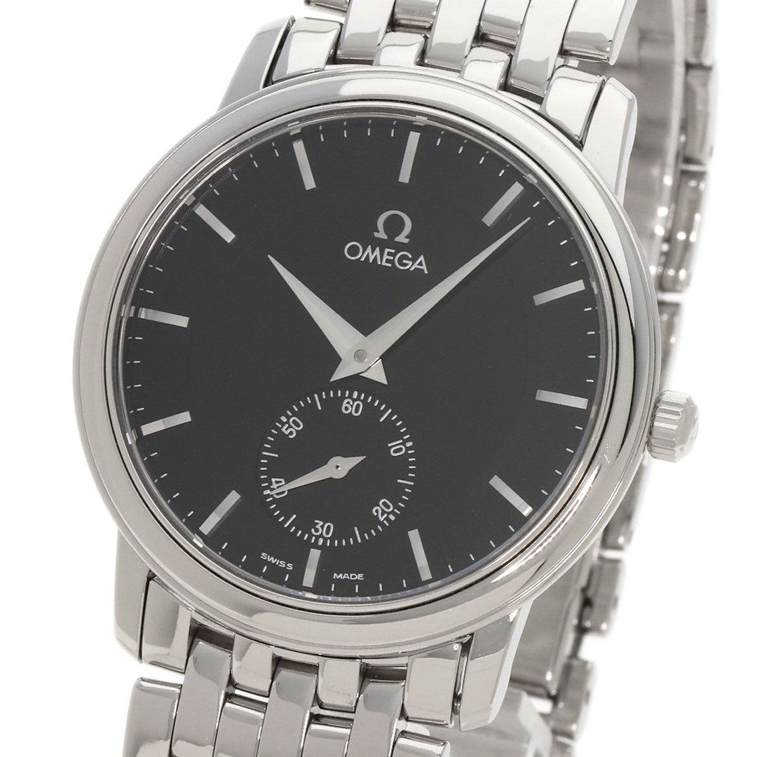 OMEGA Watches Hand Winding 4520.51 Stainless Steel , Stainless Steel Silver De Ville Prestige Small Second black dial mens Used Authentic