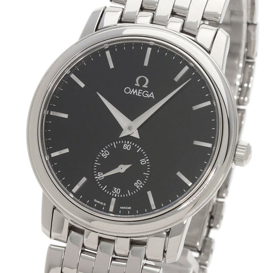 OMEGA Watches Hand Winding 4520.51 Stainless Steel , Stainless Steel Silver De Ville Prestige Small Second black dial mens Used Authentic