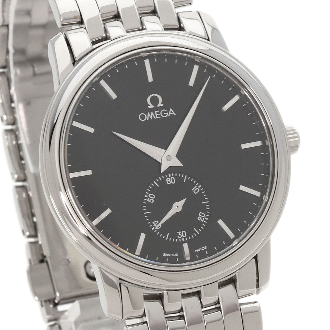 OMEGA Watches Hand Winding 4520.51 Stainless Steel , Stainless Steel Silver De Ville Prestige Small Second black dial mens Used Authentic