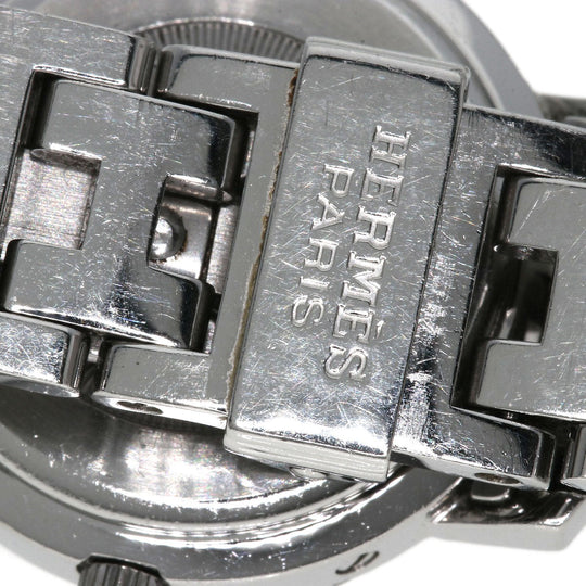 HERMES Watches Quartz CL4.210 Stainless Steel , Stainless Steel Silver Clipper Nacre White shell dial Women Used Authentic