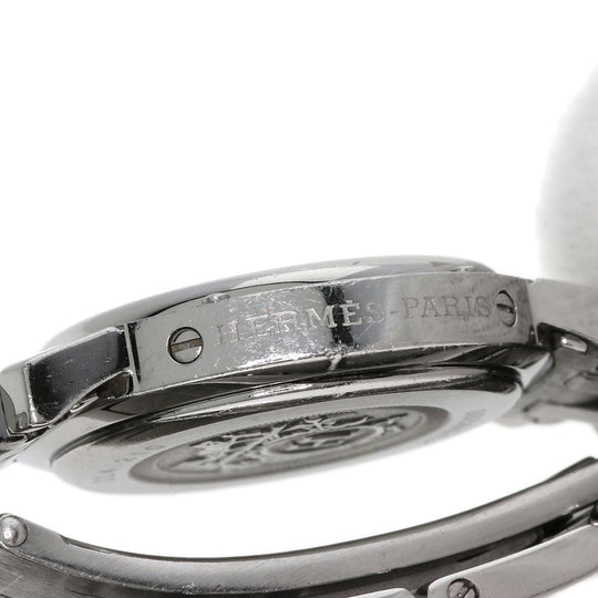 HERMES Watches Quartz CL4.210 Stainless Steel , Stainless Steel Silver Clipper Nacre White shell dial Women Used Authentic