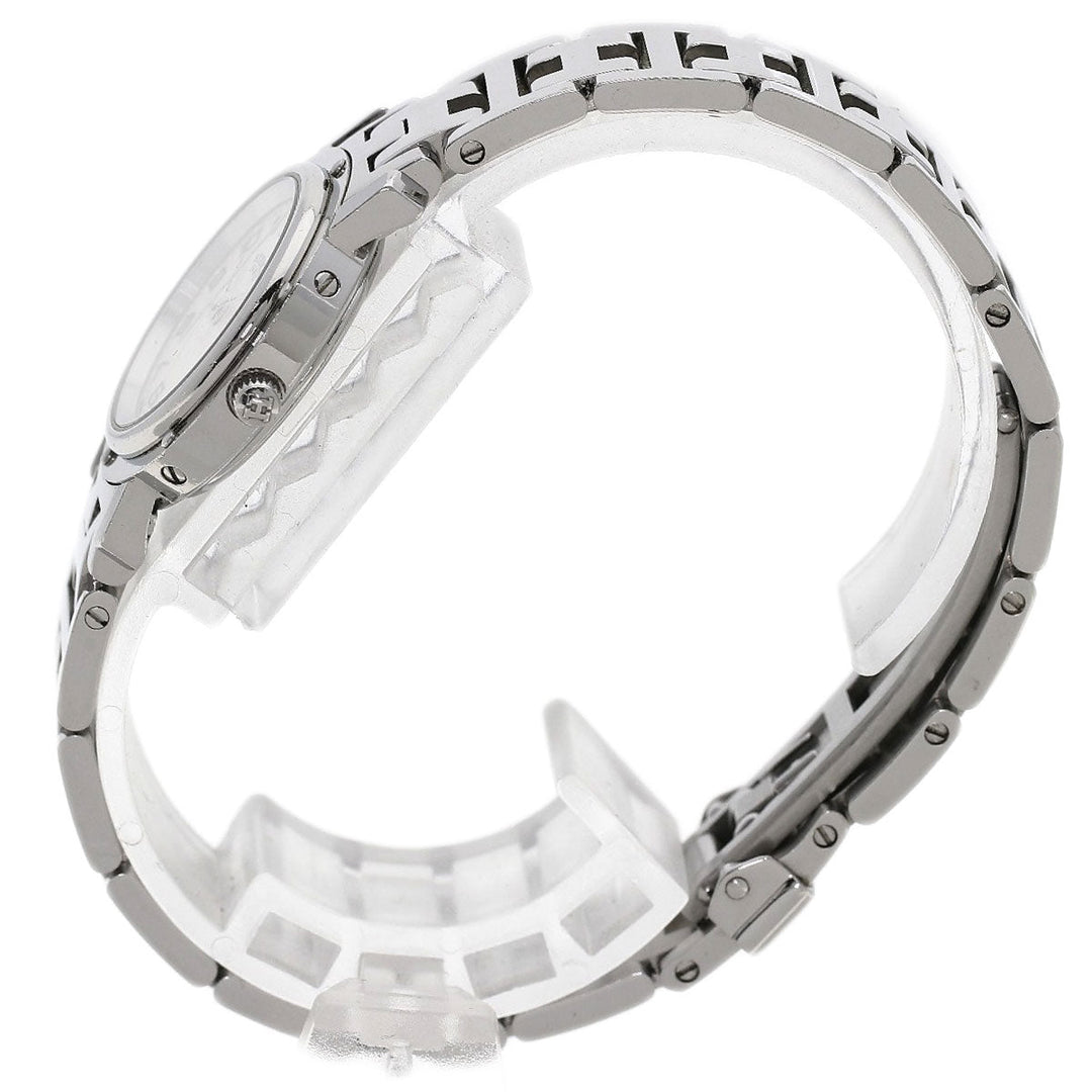 HERMES Watches Quartz CL4.210 Stainless Steel , Stainless Steel Silver Clipper Nacre White shell dial Women Used Authentic