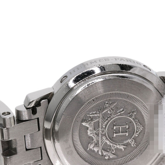 HERMES Watches Quartz CL4.210 Stainless Steel , Stainless Steel Silver Clipper Nacre White shell dial Women Used Authentic
