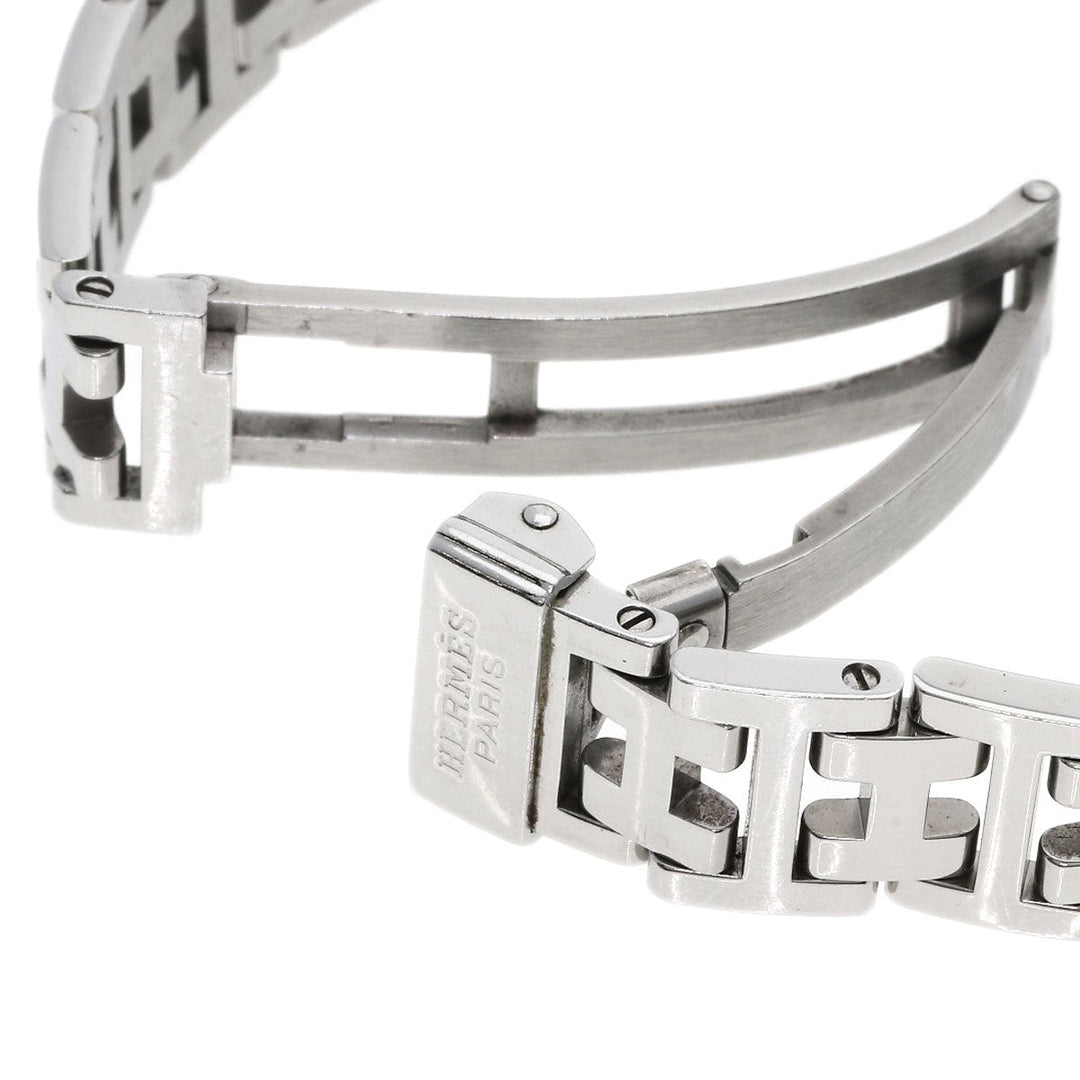 HERMES Watches Quartz CL4.210 Stainless Steel , Stainless Steel Silver Clipper Nacre White shell dial Women Used Authentic