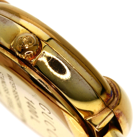 GUCCI Watches Quartz 1400L PGP , PGP gold Round face Brown dial Women Used Authentic
