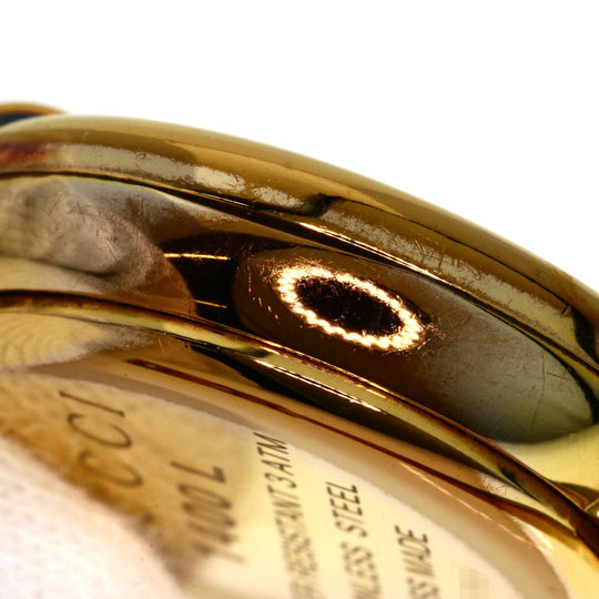 GUCCI Watches Quartz 1400L PGP , PGP gold Round face Brown dial Women Used Authentic