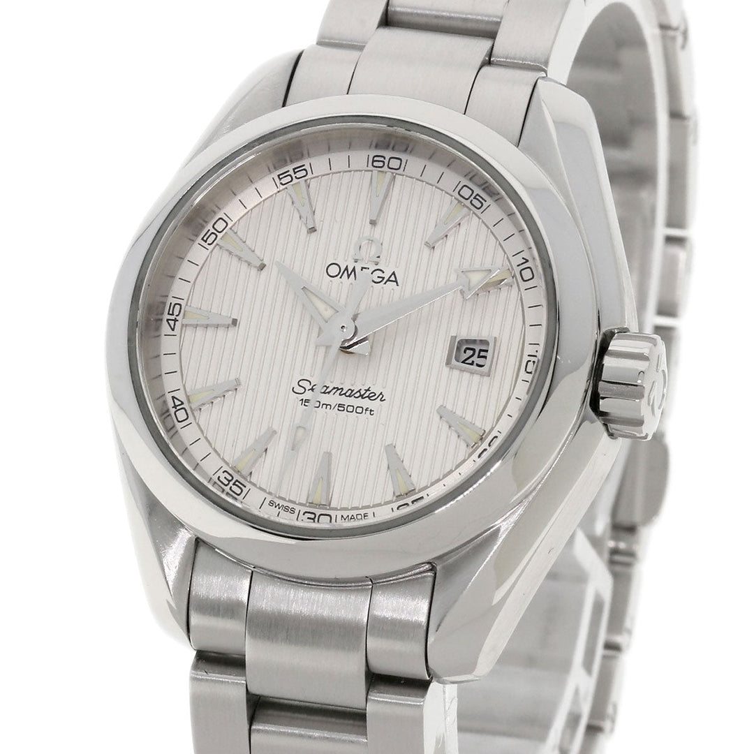 OMEGA Watches Quartz 231.10.30.61.02.001 Stainless Steel , Stainless Steel Silver Seamaster Aqua Terra 1.2" Silver dial Women Used Authentic