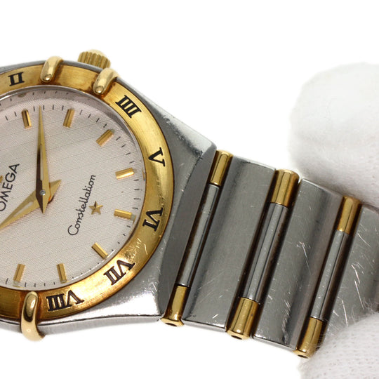 OMEGA Watches Quartz 1372.30 Stainless Steel , SSxK18YG , K18YG Silver Constellation Ivory dial Women Used Authentic