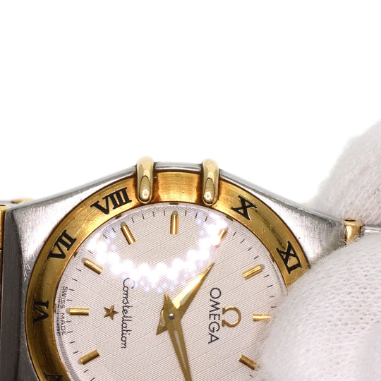 OMEGA Watches Quartz 1372.30 Stainless Steel , SSxK18YG , K18YG Silver Constellation Ivory dial Women Used Authentic