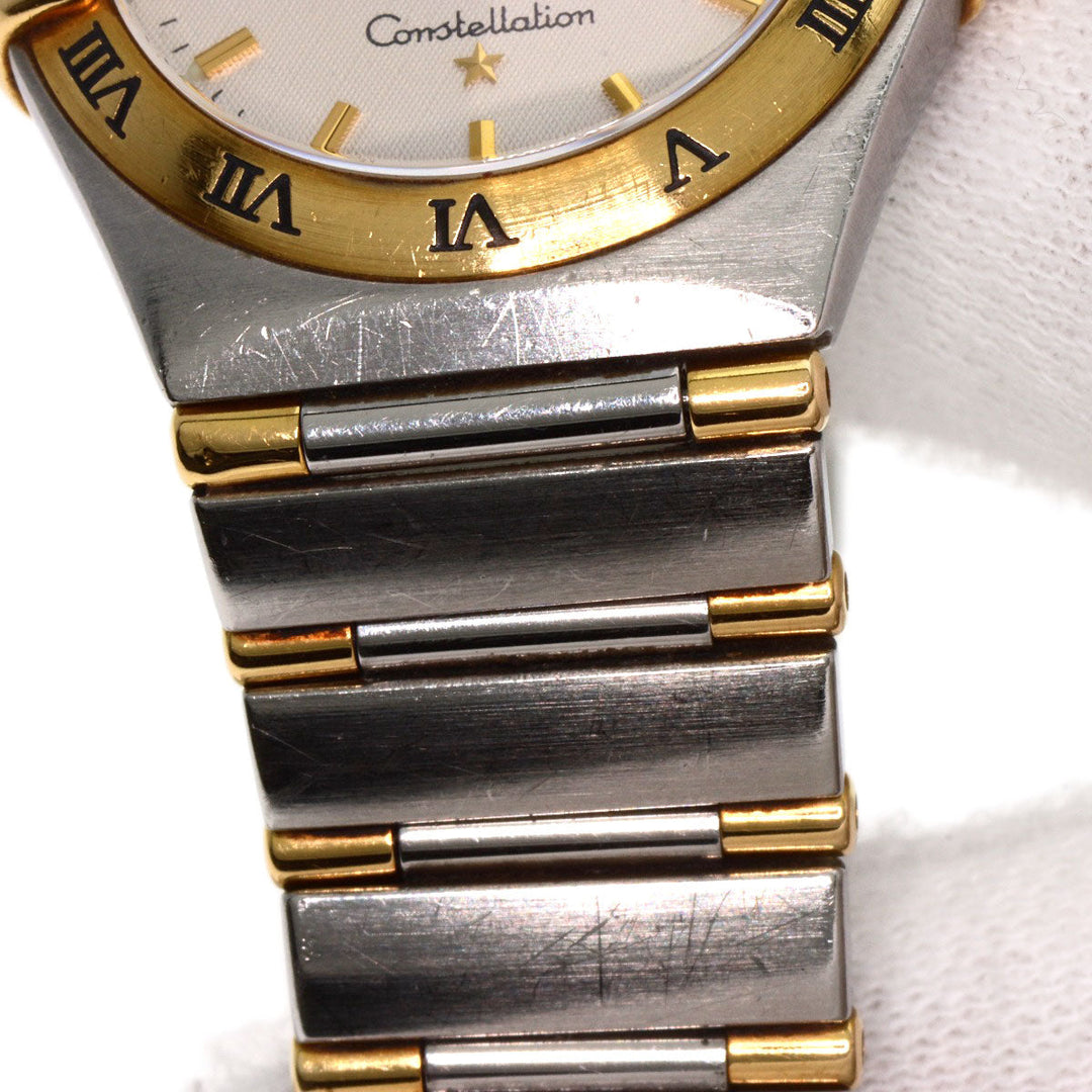 OMEGA Watches Quartz 1372.30 Stainless Steel , SSxK18YG , K18YG Silver Constellation Ivory dial Women Used Authentic