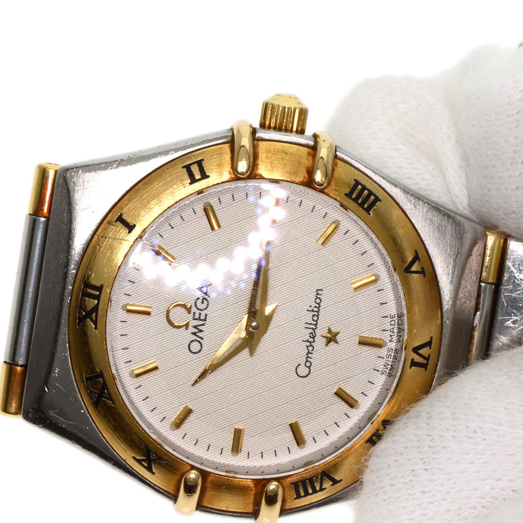 OMEGA Watches Quartz 1372.30 Stainless Steel , SSxK18YG , K18YG Silver Constellation Ivory dial Women Used Authentic