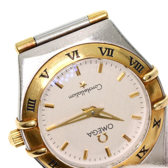 OMEGA Watches Quartz 1372.30 Stainless Steel , SSxK18YG , K18YG Silver Constellation Ivory dial Women Used Authentic