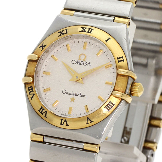 OMEGA Watches Quartz 1372.30 Stainless Steel , SSxK18YG , K18YG Silver Constellation Ivory dial Women Used Authentic