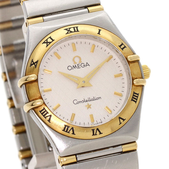 OMEGA Watches Quartz 1372.30 Stainless Steel , SSxK18YG , K18YG Silver Constellation Ivory dial Women Used Authentic