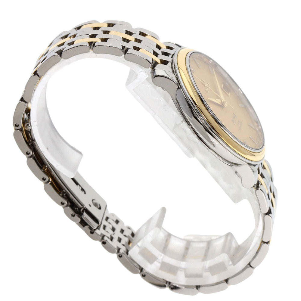 OMEGA Watches Mechanical Automatic 4374.15 Stainless Steel , SSxK18YG gold De Ville Prestige Co-Axial Diamond gold dial mens Used Authentic