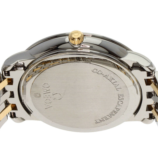 OMEGA Watches Mechanical Automatic 4374.15 Stainless Steel , SSxK18YG gold De Ville Prestige Co-Axial Diamond gold dial mens Used Authentic
