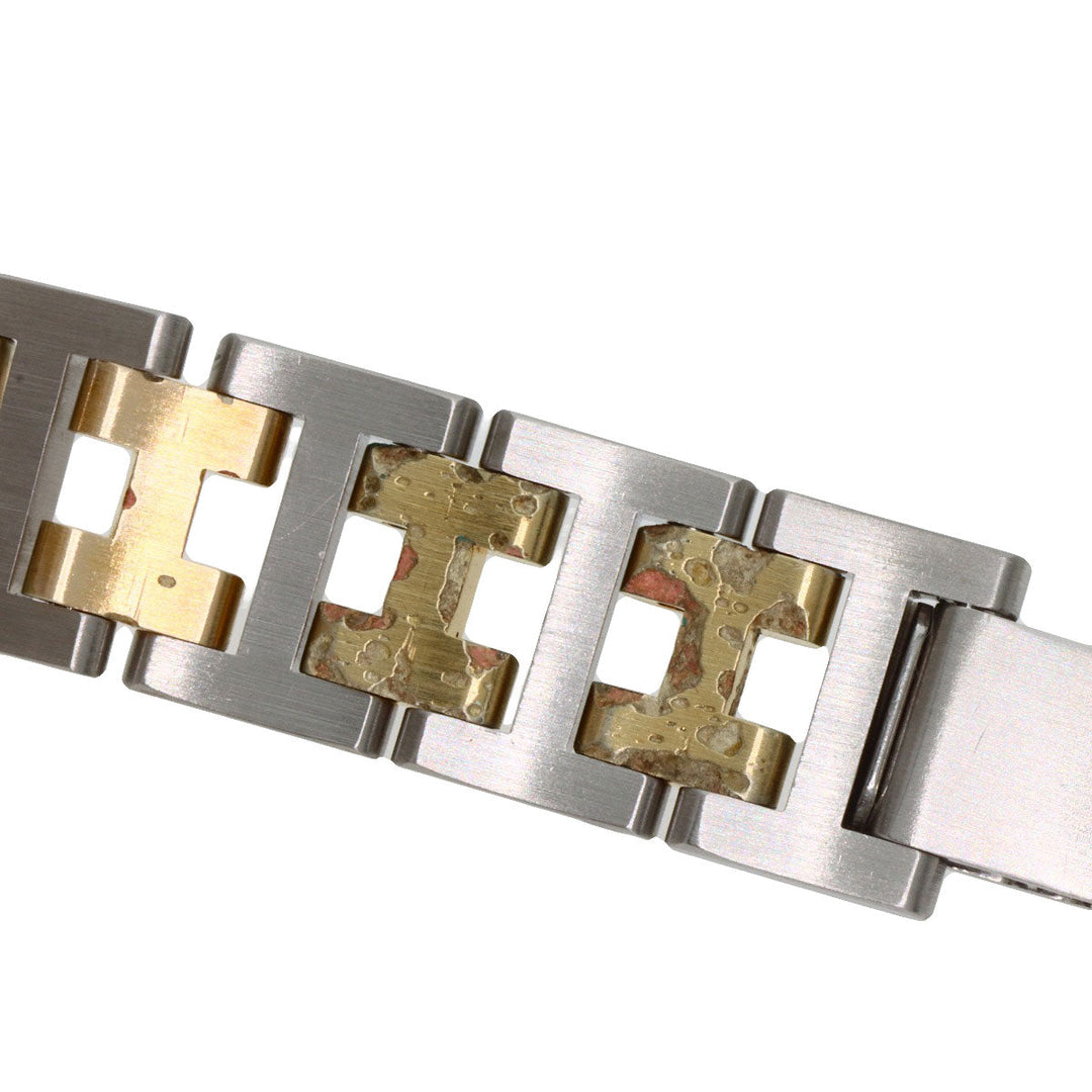 HERMES Watches Quartz Stainless Steel , SSxGP Silver Arceau gold dial Women Used Authentic