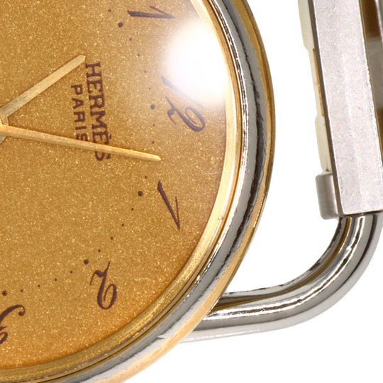 HERMES Watches Quartz Stainless Steel , SSxGP Silver Arceau gold dial Women Used Authentic