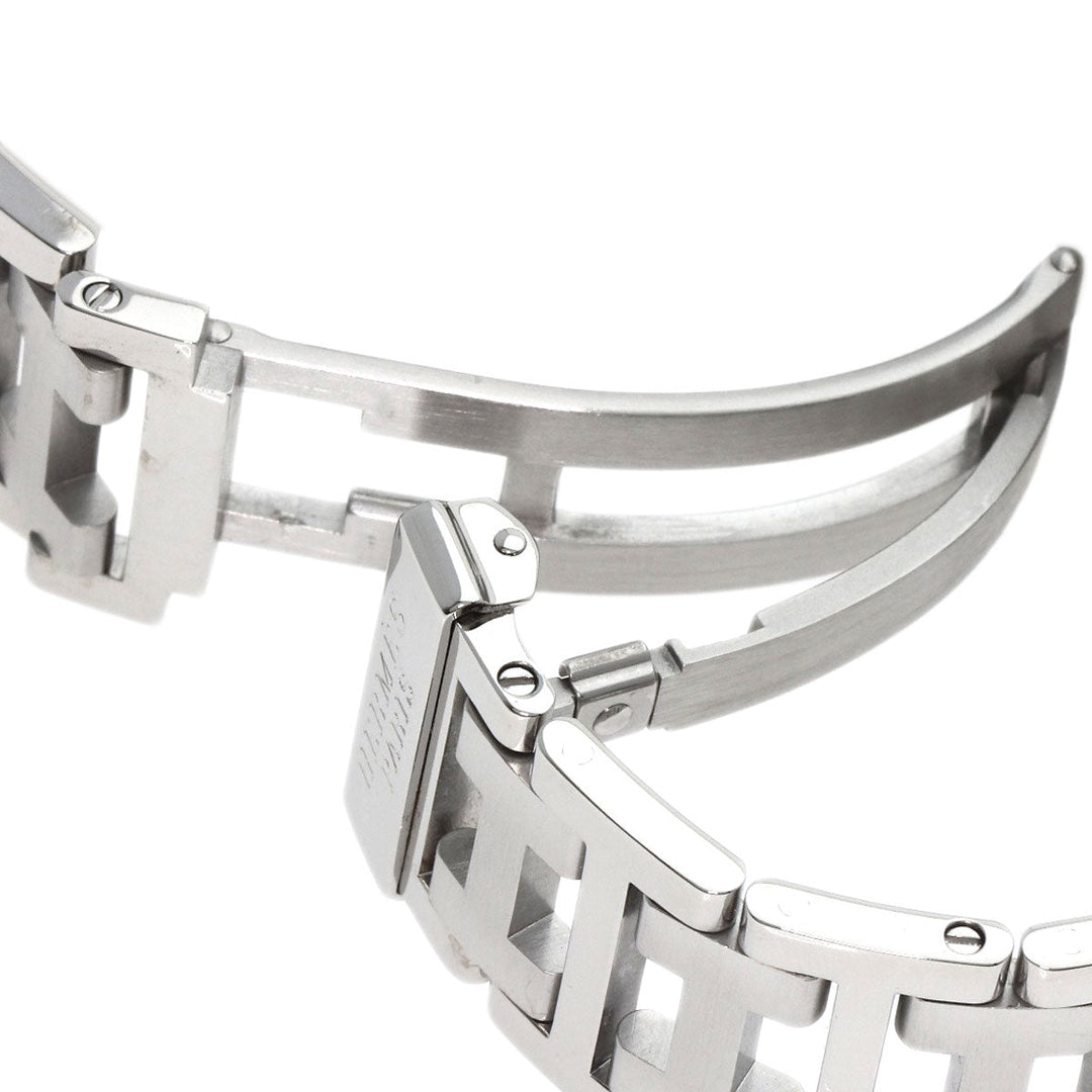 HERMES Watches Quartz CL1.910 Stainless Steel , Stainless Steel Silver Clipper Chronograph white dial mens Used Authentic