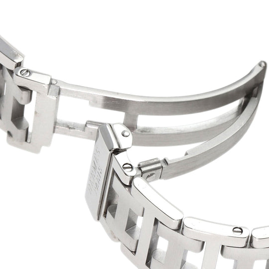 HERMES Watches Quartz CL1.910 Stainless Steel , Stainless Steel Silver Clipper Chronograph white dial mens Used Authentic