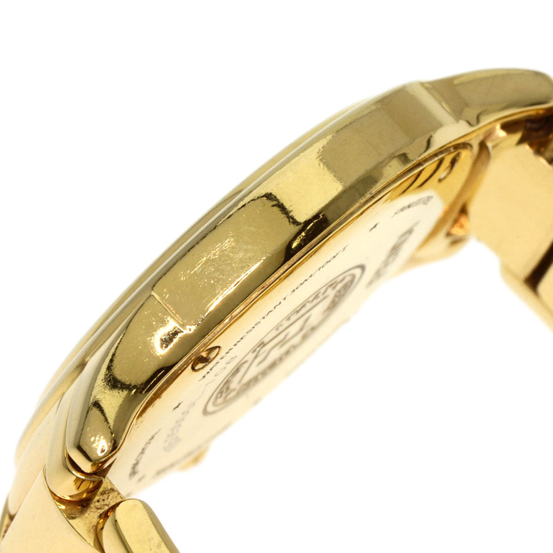 FENDI Watches Quartz 25000L Gold Plated , Gold Plated gold Round face white dial Women Used Authentic