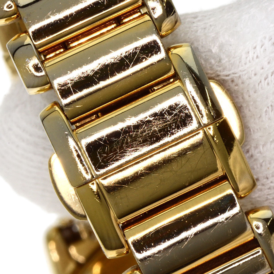 FENDI Watches Quartz 25000L Gold Plated , Gold Plated gold Round face white dial Women Used Authentic