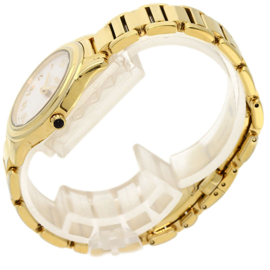 FENDI Watches Quartz 25000L Gold Plated , Gold Plated gold Round face white dial Women Used Authentic