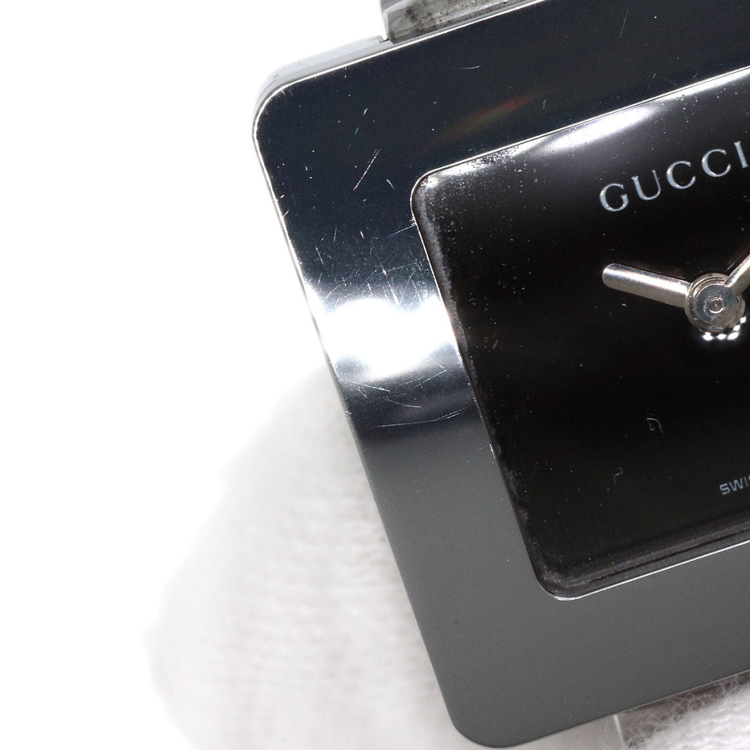GUCCI Watches Quartz 3600L Stainless Steel , Stainless Steel Silver G logo black dial Women Used Authentic