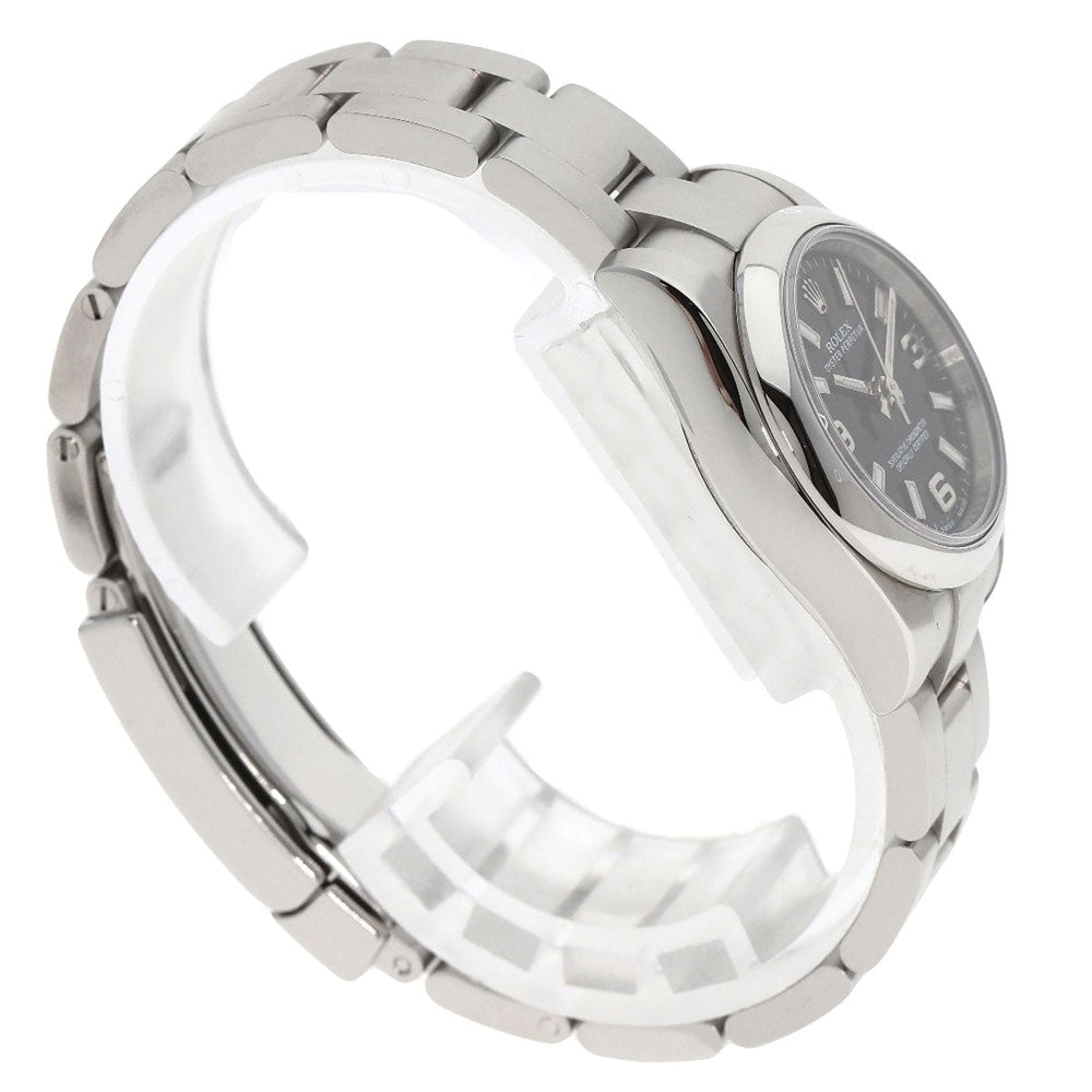 ROLEX Watches Mechanical Automatic 176200 Stainless Steel , Stainless Steel Silver Oyster perpetual black dial Women Used Authentic