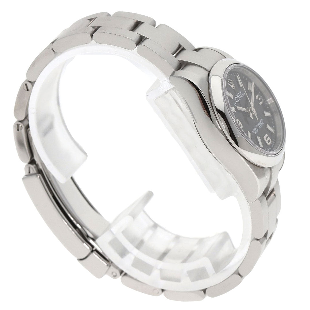 ROLEX Watches Mechanical Automatic 176200 Stainless Steel , Stainless Steel Silver Oyster perpetual black dial Women Used Authentic