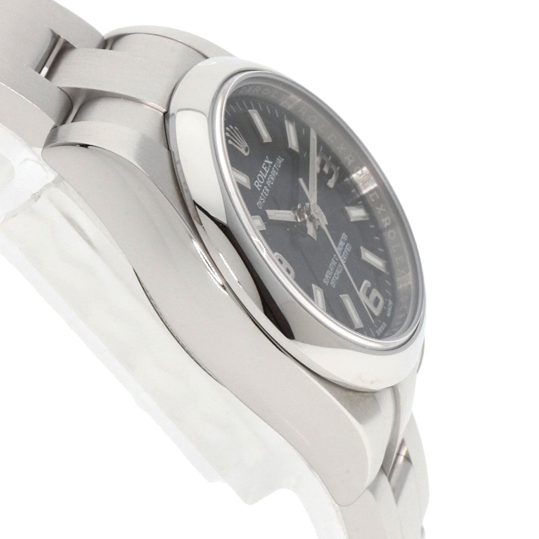 ROLEX Watches Mechanical Automatic 176200 Stainless Steel , Stainless Steel Silver Oyster perpetual black dial Women Used Authentic