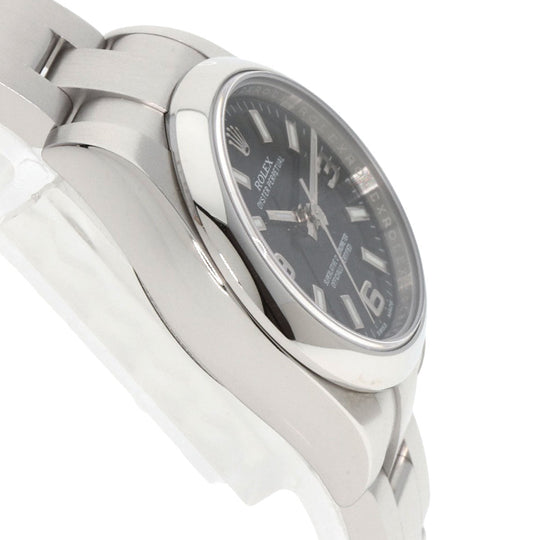 ROLEX Watches Mechanical Automatic 176200 Stainless Steel , Stainless Steel Silver Oyster perpetual black dial Women Used Authentic