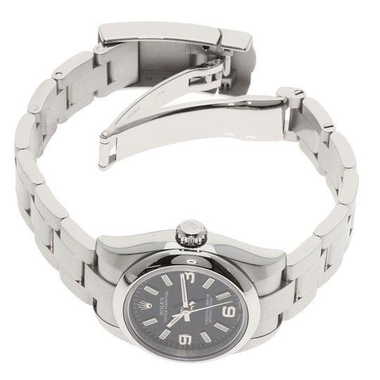 ROLEX Watches Mechanical Automatic 176200 Stainless Steel , Stainless Steel Silver Oyster perpetual black dial Women Used Authentic