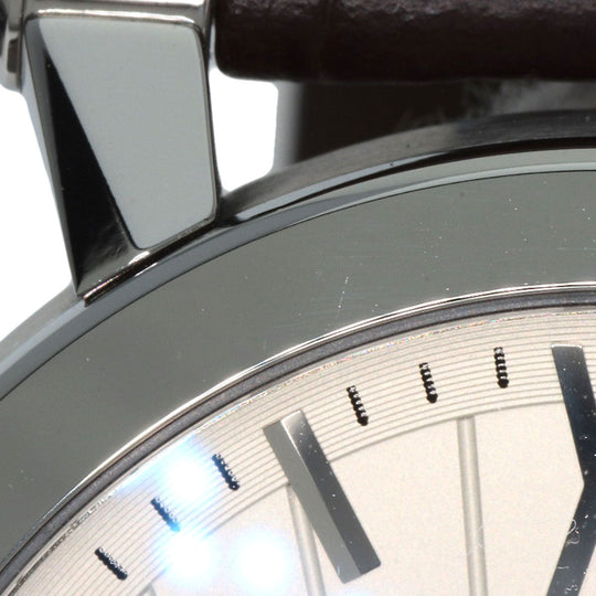 BVLGARI Watches Mechanical Automatic SB42SDR Stainless Steel, Leather Silver Sotirio Retrograde 125th Anniversary Model white dial mens Used Authentic