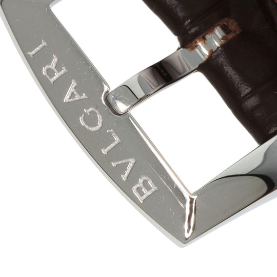 BVLGARI Watches Mechanical Automatic SB42SDR Stainless Steel, Leather Silver Sotirio Retrograde 125th Anniversary Model white dial mens Used Authentic