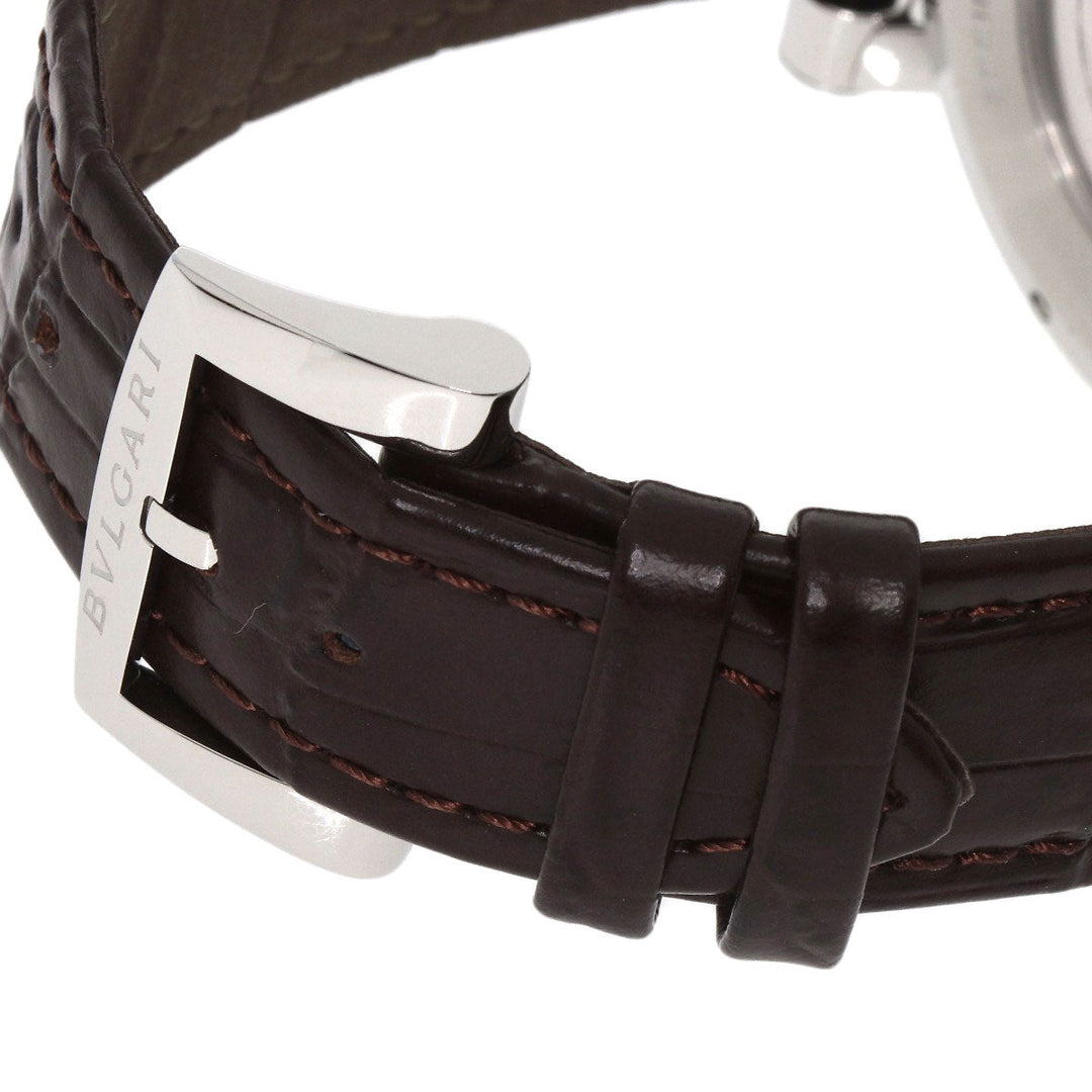 BVLGARI Watches Mechanical Automatic SB42SDR Stainless Steel, Leather Silver Sotirio Retrograde 125th Anniversary Model white dial mens Used Authentic