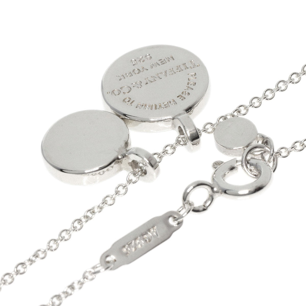 TIFFANY&Co. Necklace SV Silver 1837 Circle Enamel Women Used Authentic