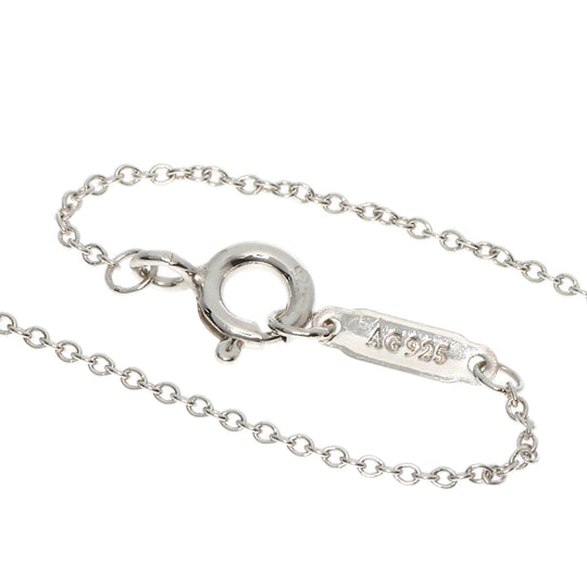 TIFFANY&Co. Necklace SV Silver Double Heart Tag Mini Enamel Women Used Authentic