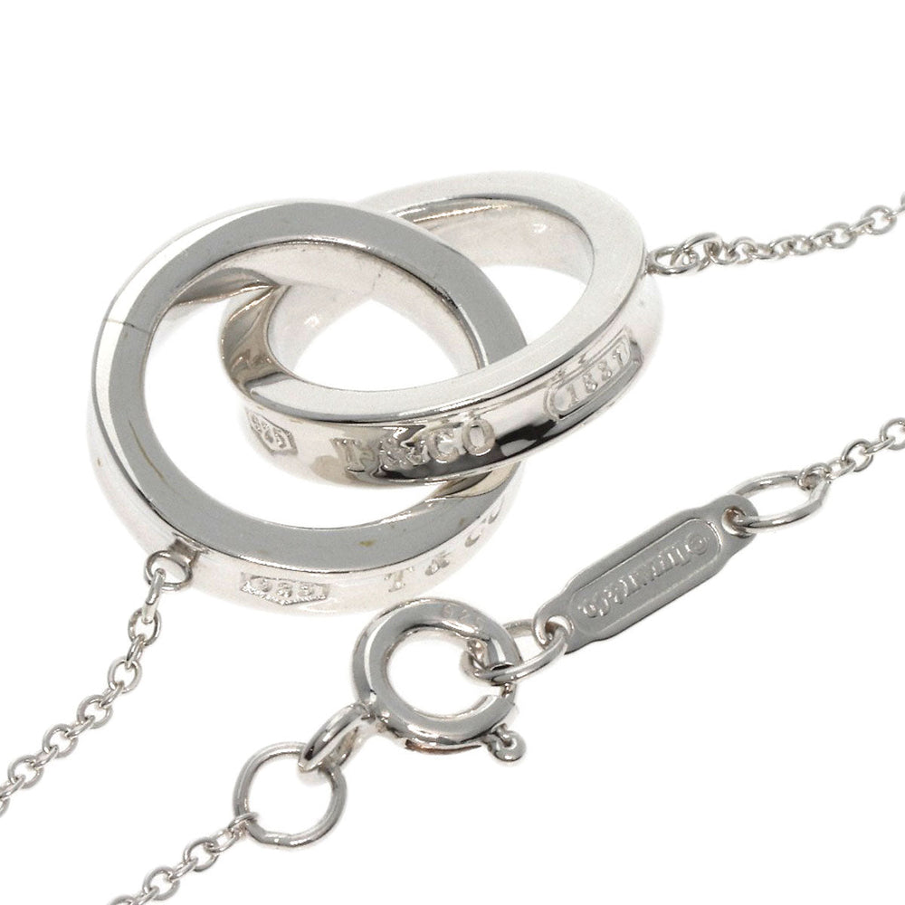 TIFFANY&Co. Necklace SV Silver Interlocking Women Used Authentic
