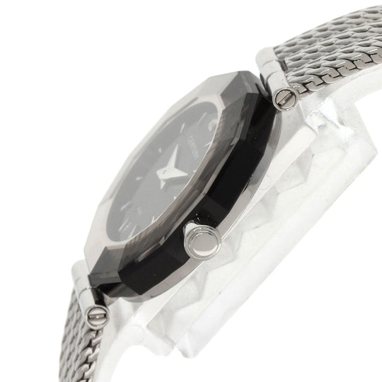 CENTURY Watches Quartz Stainless Steel , Stainless Steel Silver Time Gem 1P Diamond black dial Women Used Authentic